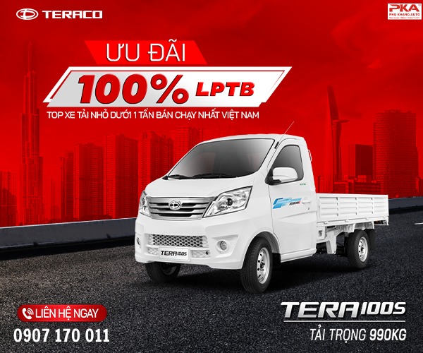 DAEHAN MOTORS ƯU ĐÃI 100% LỆ PHÍ TRƯỚC BẠ CÙNG NHIỀU QUÀ TẶNG HẤP DẪN KHI MUA XE TERACO TRONG THÁNG 09/2024